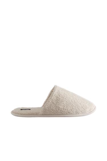 TERRY BATHROOM SLIPPERS - Sand Brown by Zara