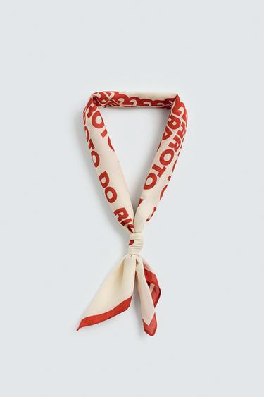 BANDANA TEXTO ESTAMPADO - Crudo de Zara