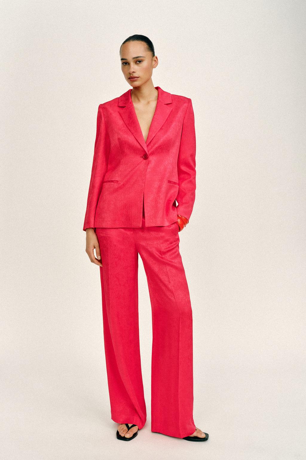 JACQUARD BLAZER WITH SHOULDER PADS - image 2