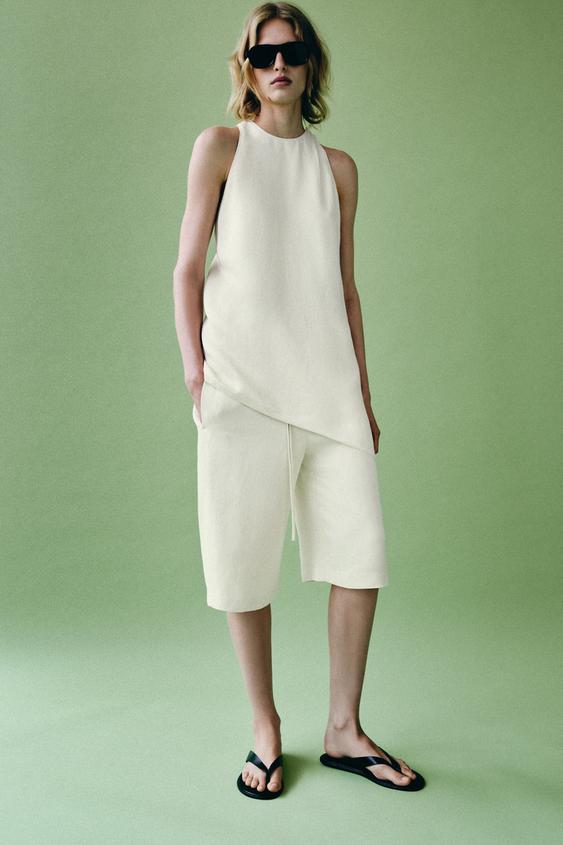 ZW COLLECTION ASYMMETRIC TOP - Ecru de Zara - Imagen 0