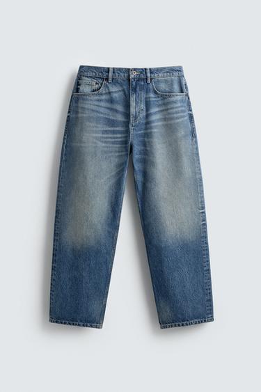 JEAN STRAIGHT ANKLE FIT - Bleu moyen de Zara