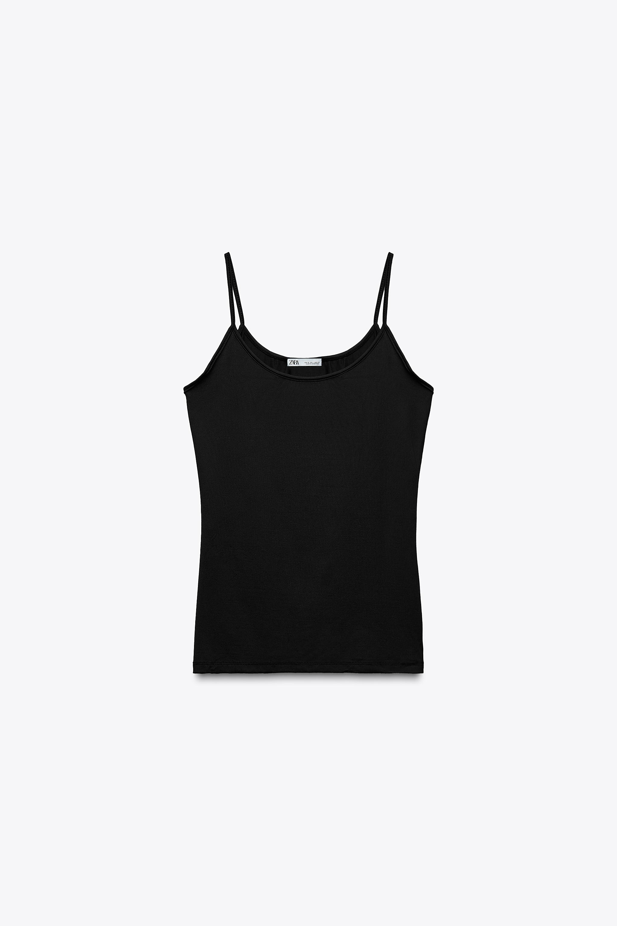 POLYAMIDE SPAGHETTI STRAP CAMISOLE - White | ZARA United States