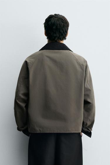CONTRAST COLLAR TECHNICAL JACKET - Anthracite Grey by Zara - Image 2