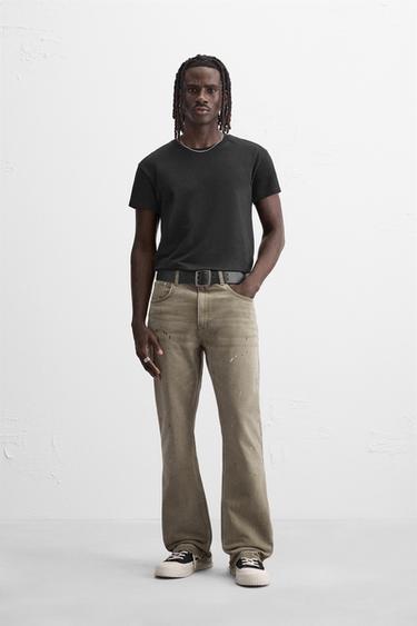 JEANS FLARE FIT - Khaki de Zara - Imagen 0