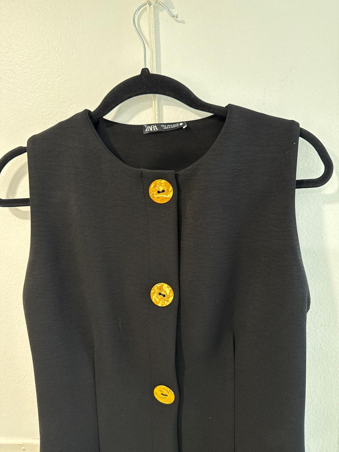 ZARA GOLD BUTTON DRESS - Image 3