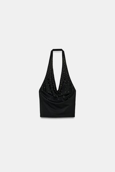 Zara LONG SLEEVE SEAMLESS BODYSUIT - Black