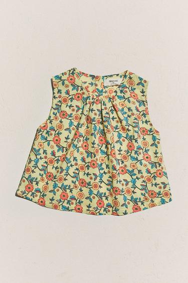 TOP ENFANT FLEURS - Citron vert de Zara - Image 4