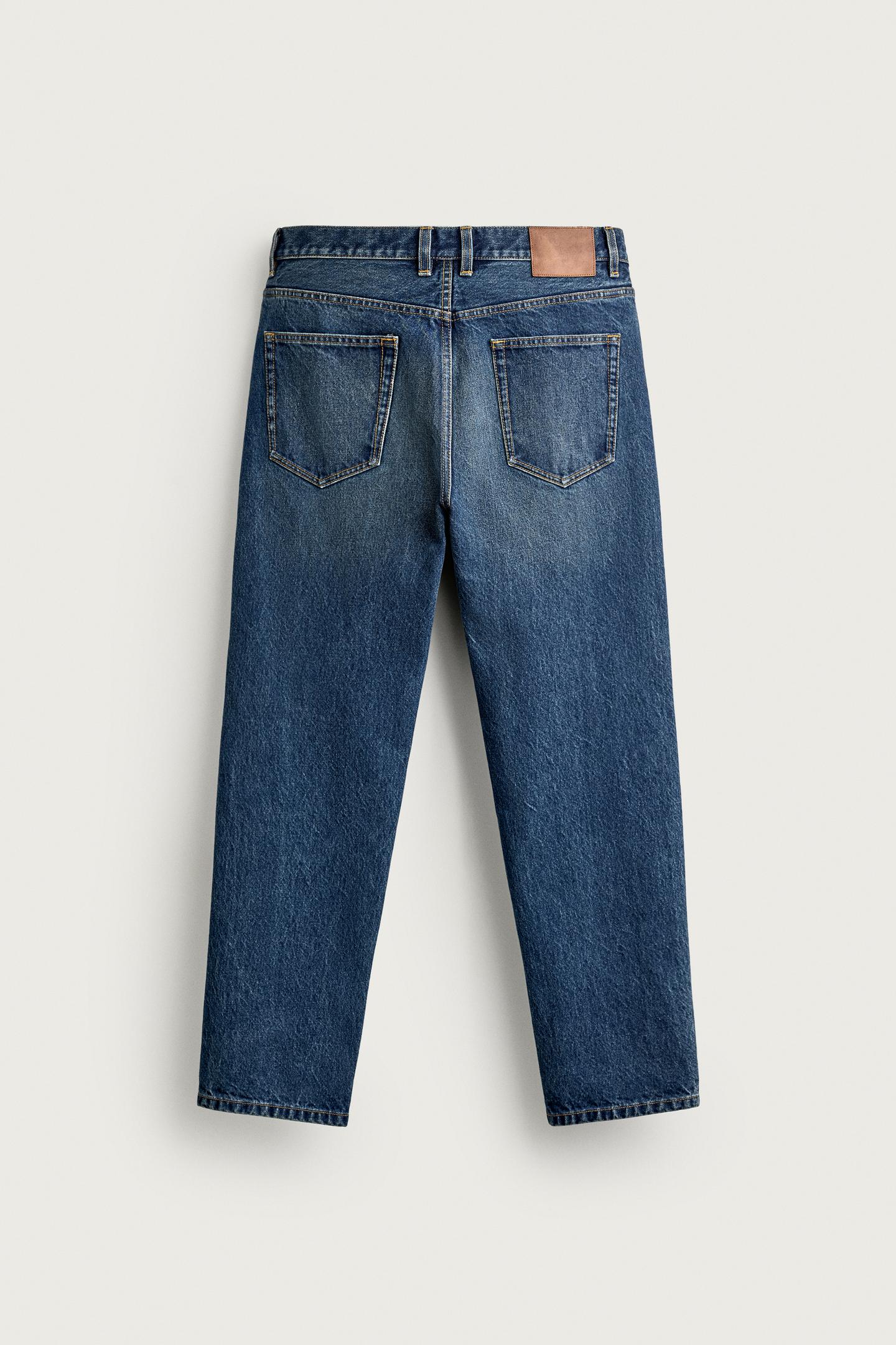 Мужские джинсы Zara Relaxed Fit, цвет: Синий — фото 7