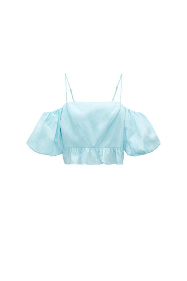 CROPPED POPLIN BODYSUIT