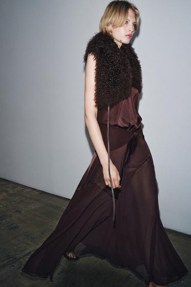 VESTITO LUNGO COMBINATO - Melograno di Zara