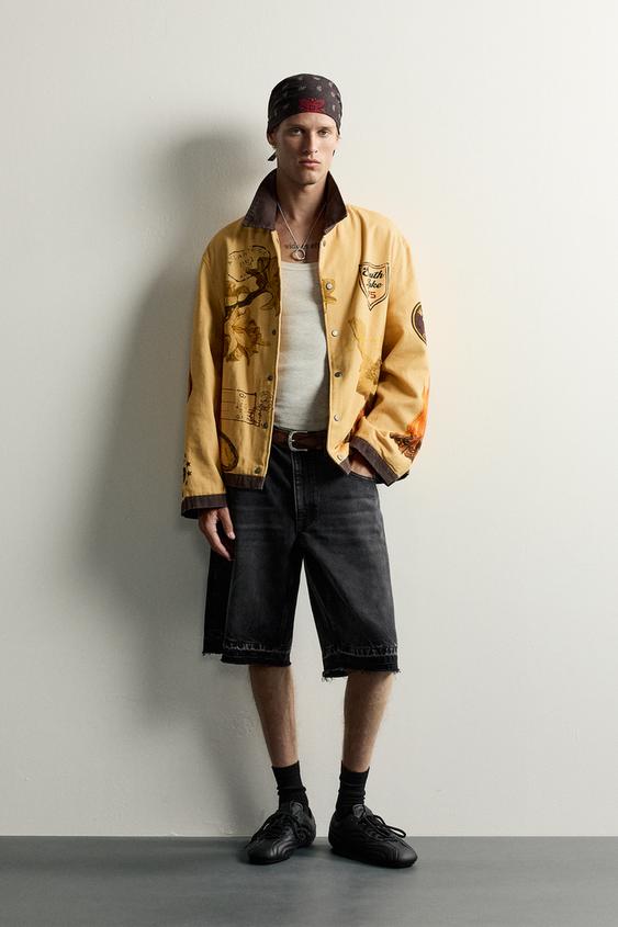 BERMUDA DENIM RELAXED FIT - Carbón de Zara - Imagen 0