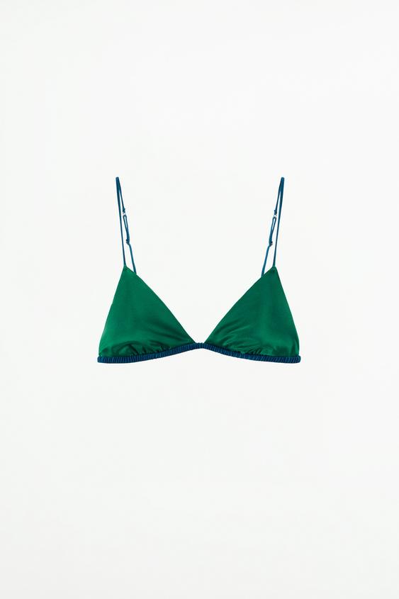 Buy Lace triangle bra with decorative jewel detail Online in Dubai