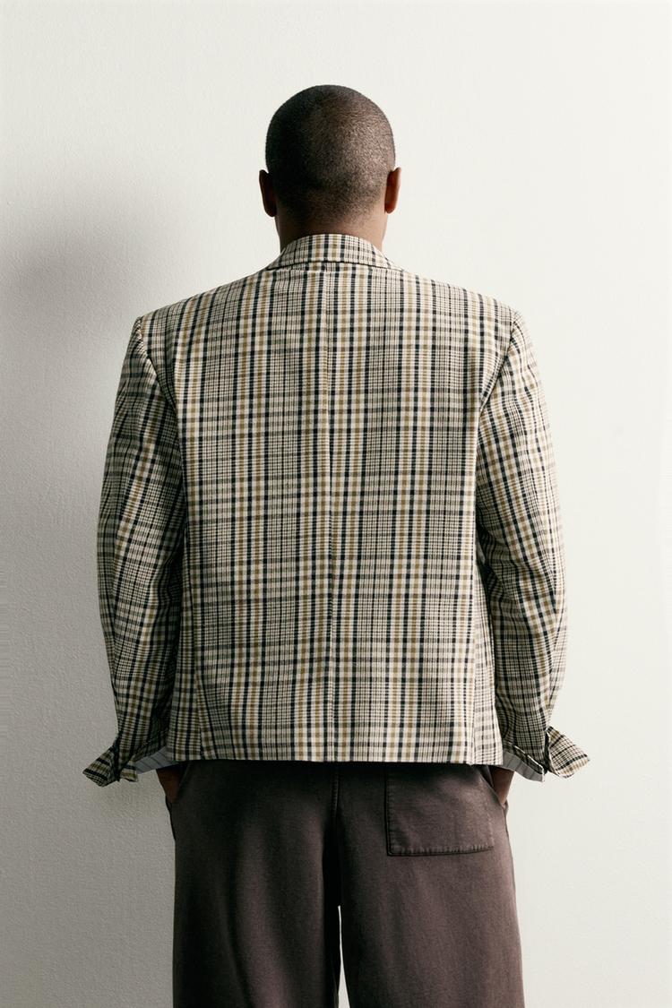 Blazer a cuadros de corte boxy 3