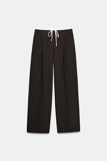 WIDE-LEG TROUSERS WITH DOUBLE WAISTBAND - 178 by Zara