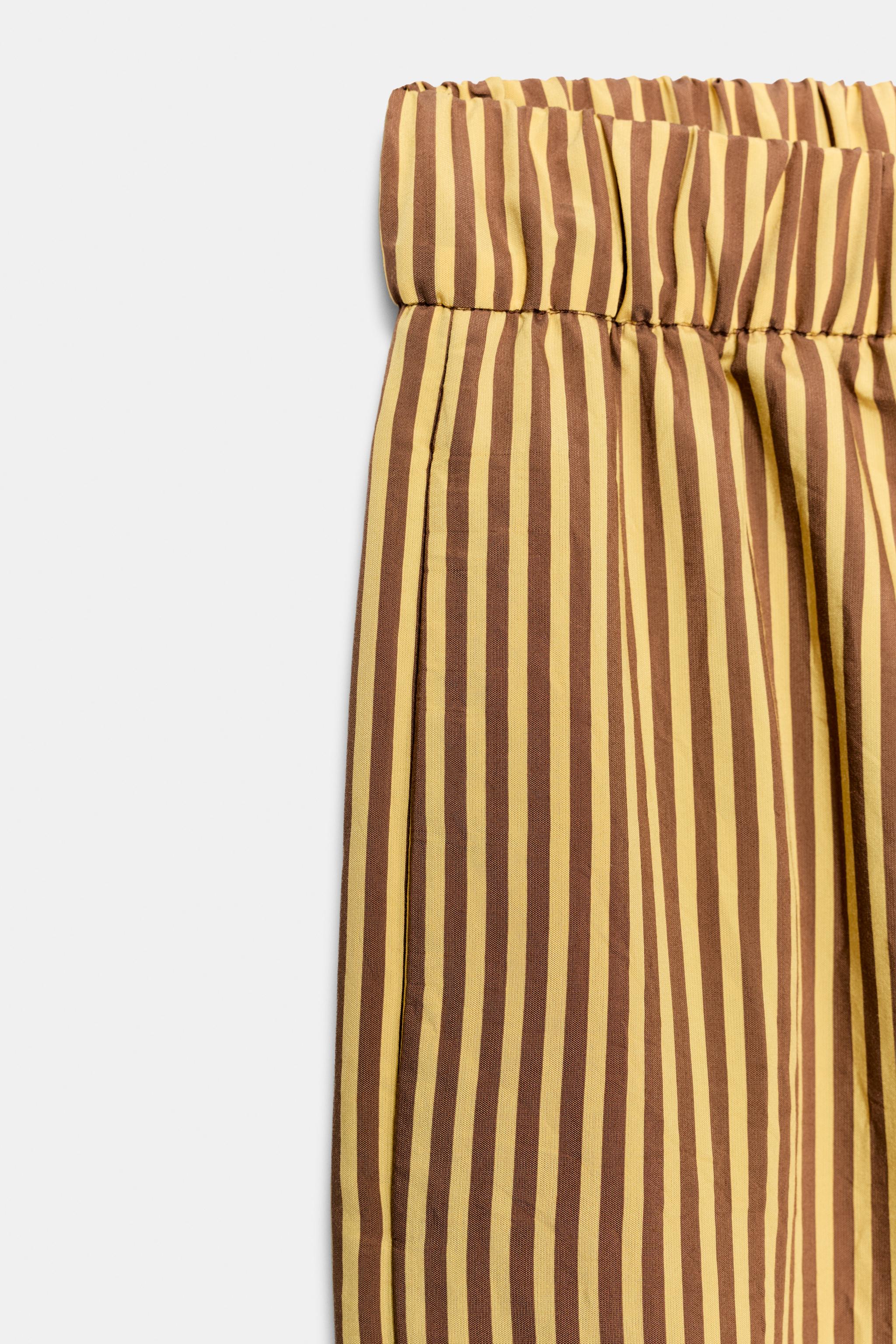 ZW COLLECTION STRIPED WIDE-LEG TROUSERS