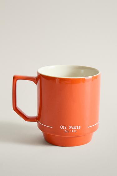 STONEWARE MUG | 0FR. PARIS - Orange by Zara