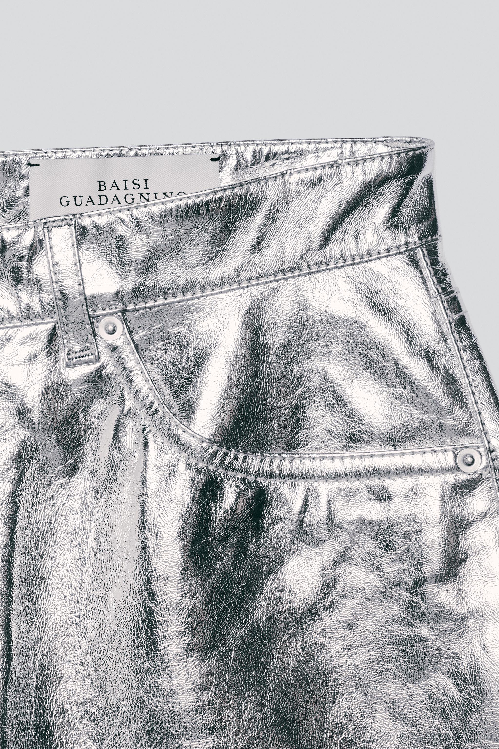 SHORT CUIR EFFET MÉTALLISÉ