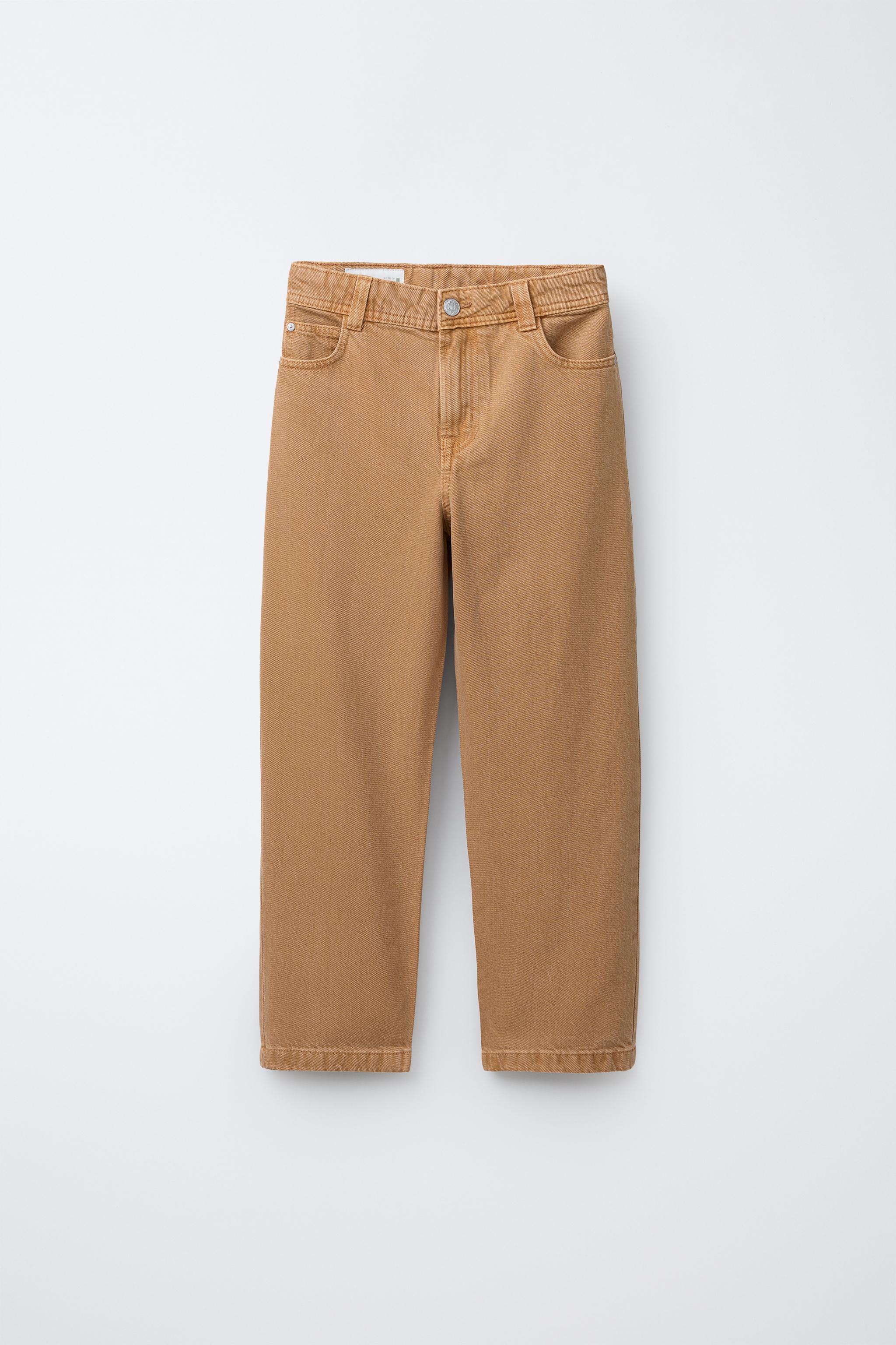 STRAIGHT CANVAS PANTS - Pumpkin | ZARA Canada