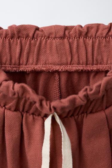 BAGGY TROUSERS WITH CROCHET DETAIL - Tobacco by Zara - Image 2
