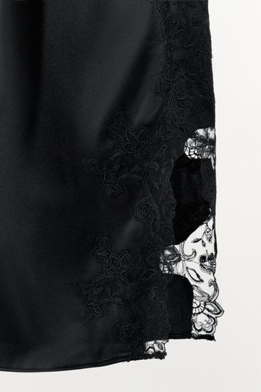 SATIN LACE TROUSERS - Black by Zara - Image 6