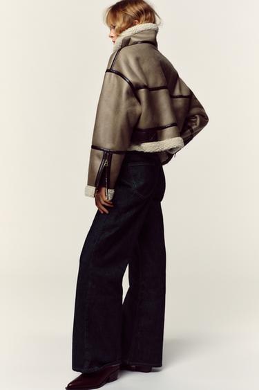 SHORT DOUBLE-FACED JACKET - Mink by Zara - Image 5