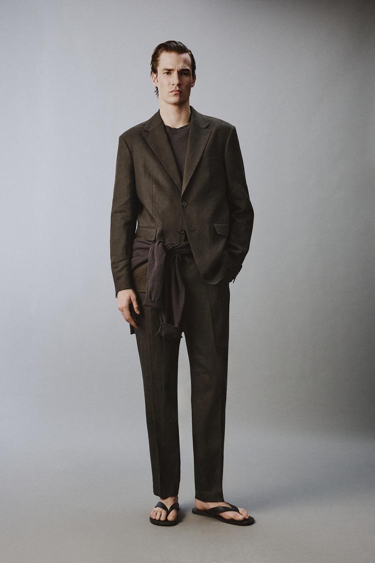 ZARA 100% LINEN SUIT TROUSERS