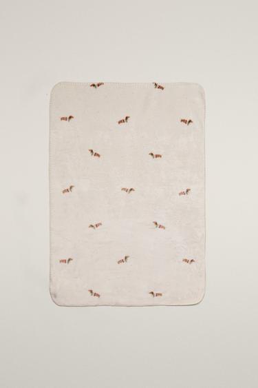 Zara FLEECE DACHSHUND DOG BABY BLANKET - 多色 - 圖片 0