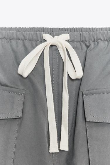 JUPE-CULOTTE CARGO - Gris moyen de Zara - Image 7