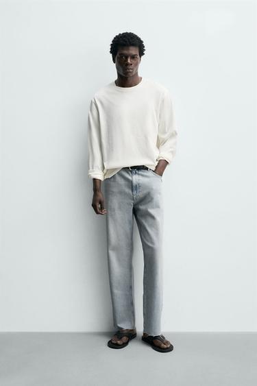 Zara FARMERKE RAVNOG KROJA – svetloplava – Slika 0