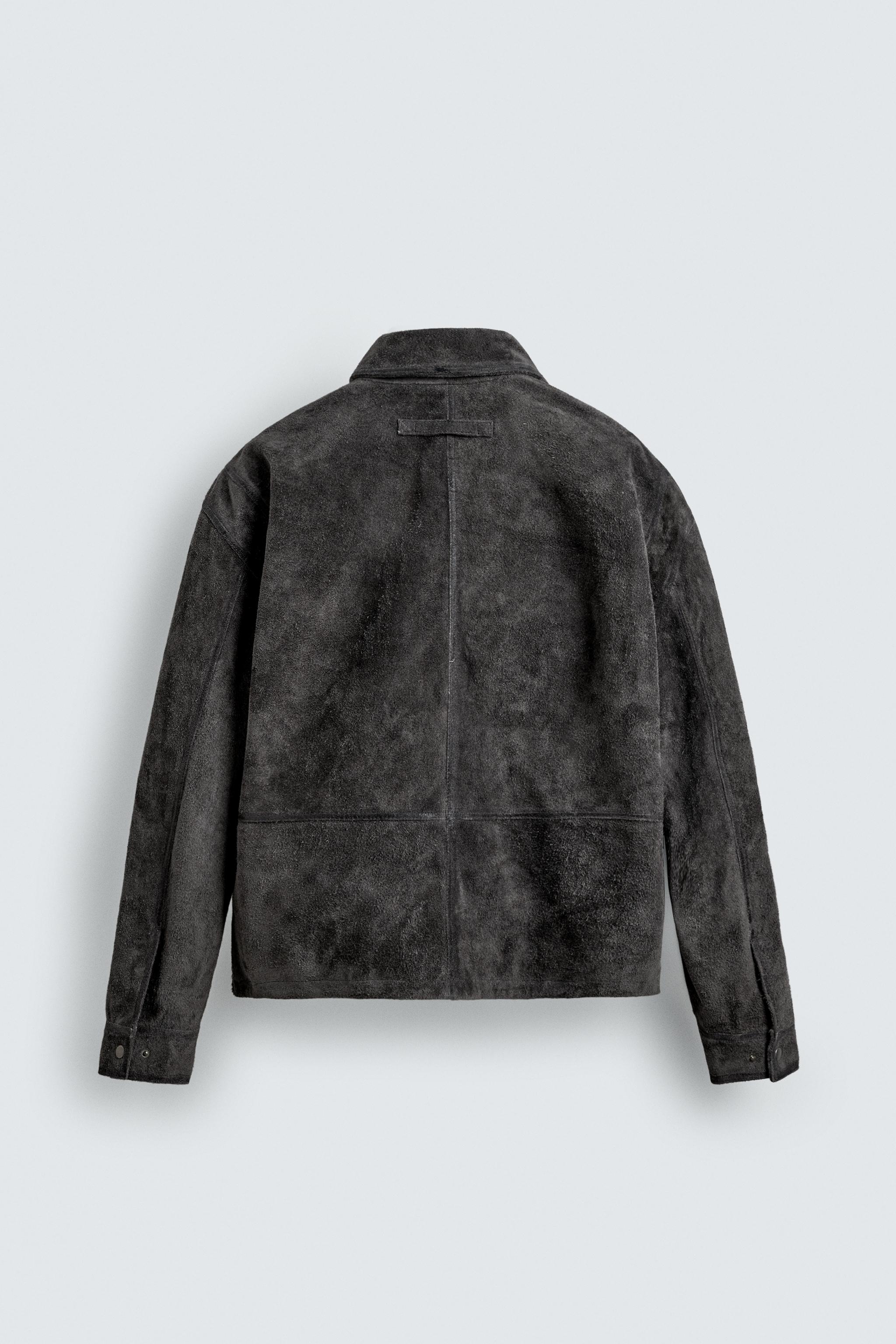 RELAXED FIT SUEDE LEATHER JACKET