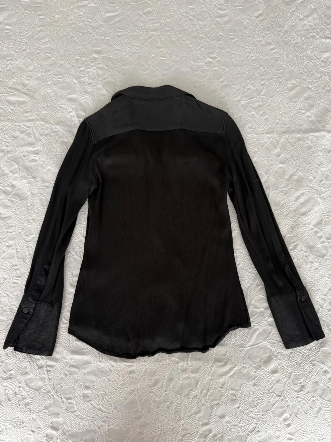 ZW COLLECTION SATIN SHIRT WITH POCKETS - Image 3