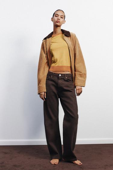 STRIPED KNIT SWEATER - Curry by Zara - Image 0