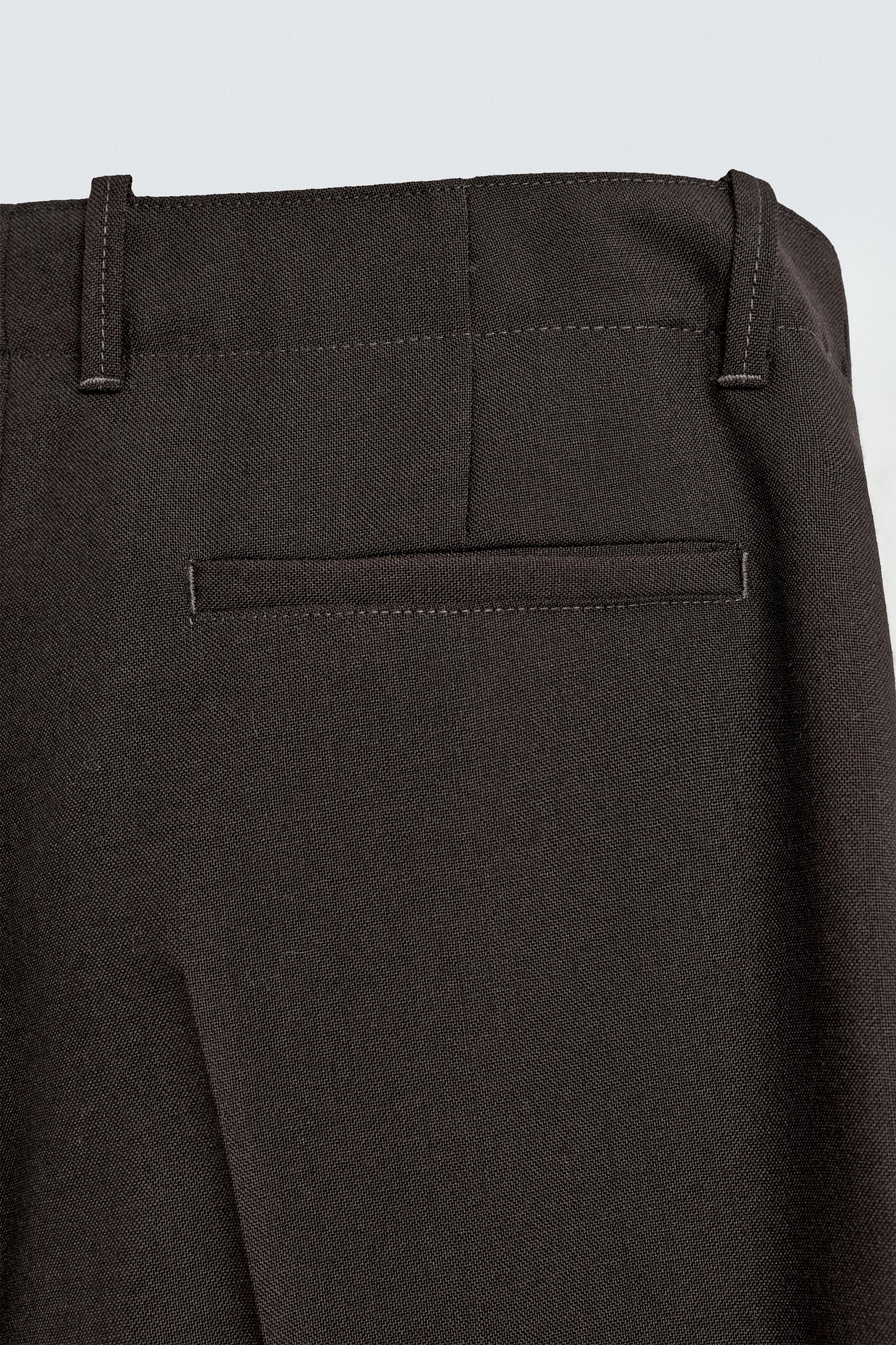 100% WOOL FLARE FIT PANTS