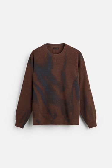 SPRAY PRINT SWEATER - Brown by Zara - Image 6