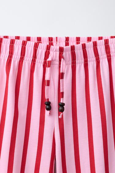 PANTALON WIDE LEG RAYURES - Rose de Zara - Image 2