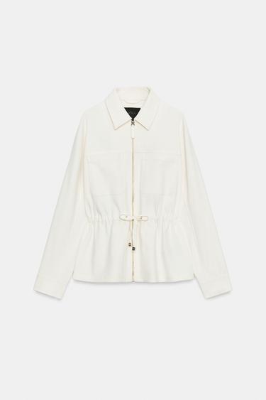 ADJUSTABLE WAIST JACKET - Oyster-white by Zara - Image 0