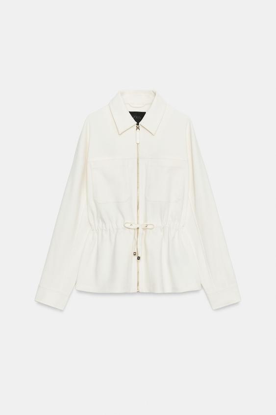 ADJUSTABLE WAIST JACKET - Oyster-white by Zara - Image 0