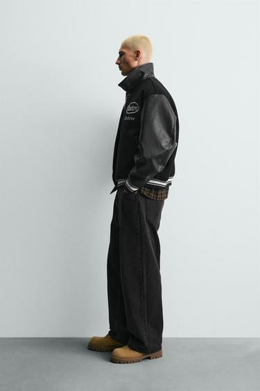 BLOUSON BOMBER BRODERIES EN MATIÈRES VARIÉES - Noir de Zara - Image 3