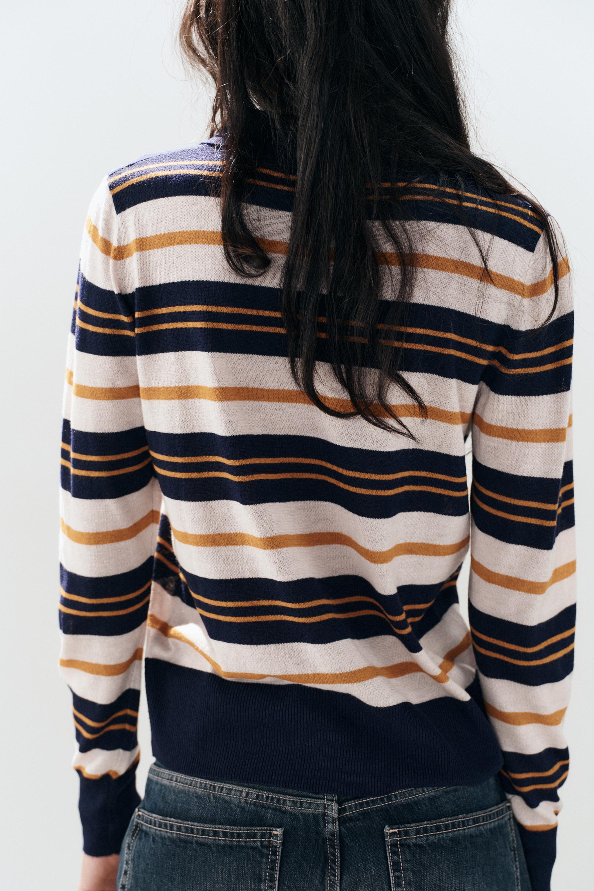 STRIPED KNIT POLO