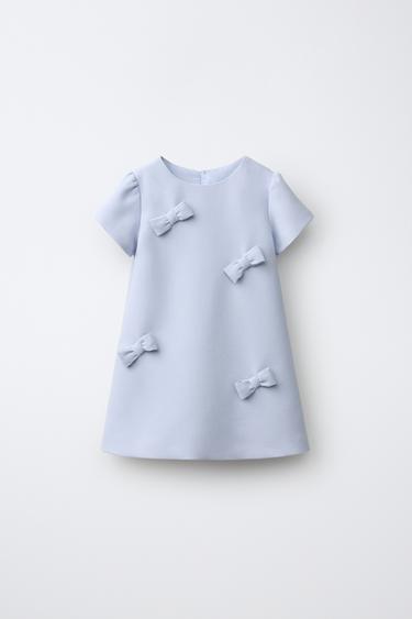 BOW DRESS - Pastel blue by Zara