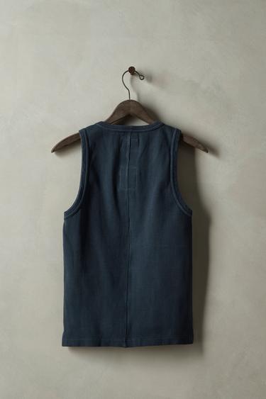 RIBBED TANK TOP X SR_A - Navy blue by Zara - Image 1
