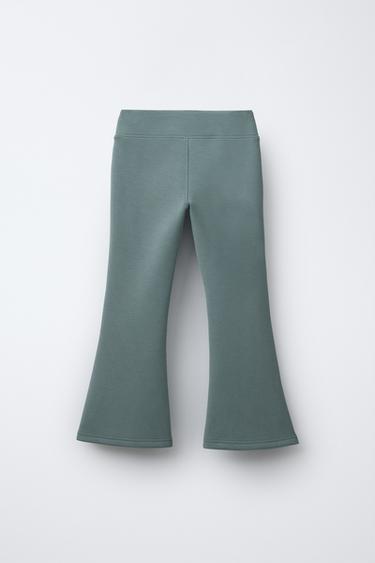 MODAL BELL BOTTOM LEGGINGS - Green by Zara - Image 2