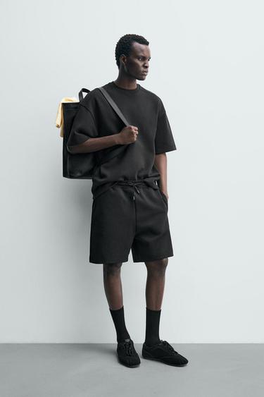 RELAXED FIT INTERLOCK SWEATSHIRT - Schwarz von Zara