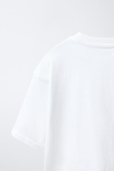 T-SHIRT IMPRIMÉ - Blanc de Zara - Image 3