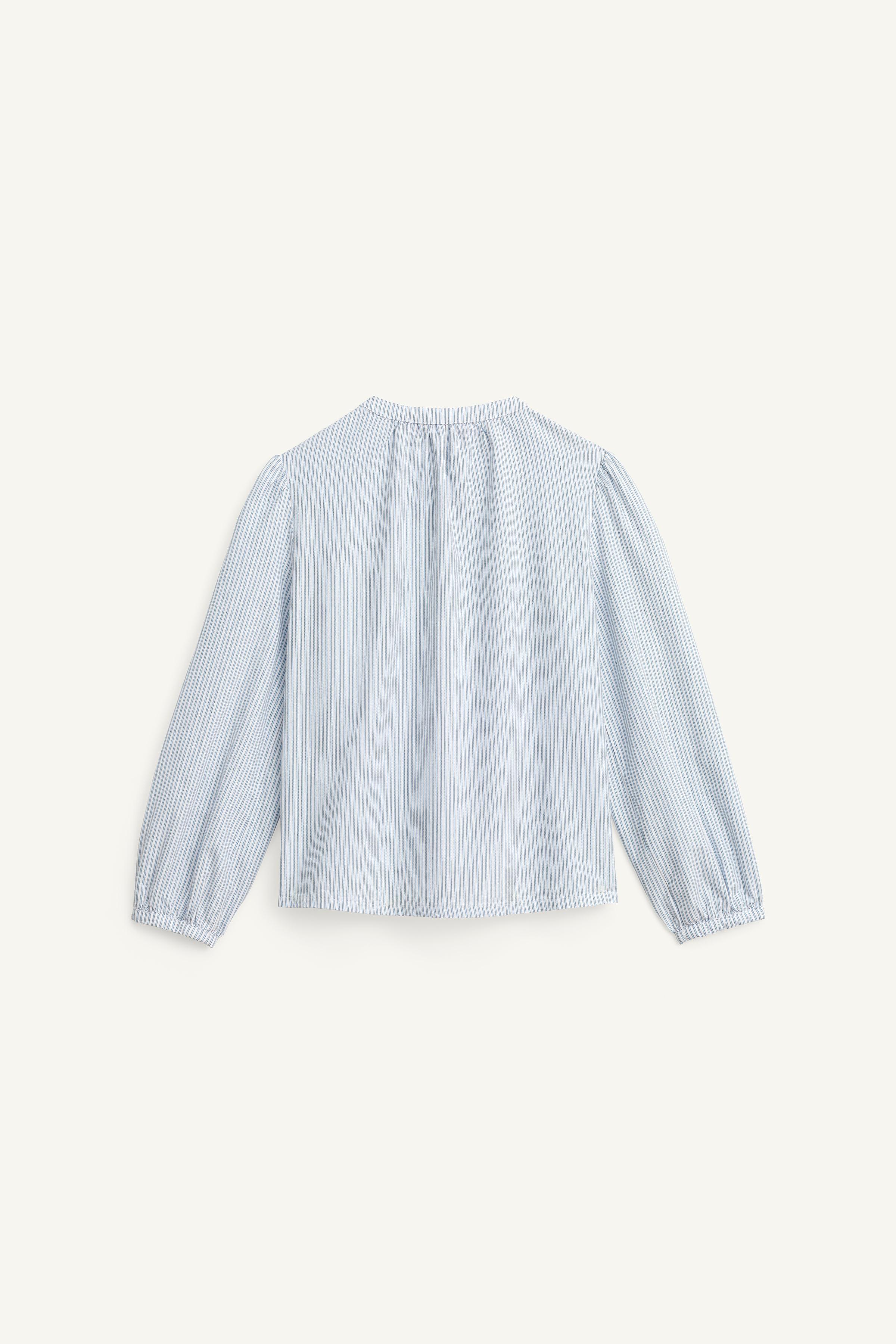 LIMITED EDITION STRIPED SHIRT WITH RUFFLE TRIM