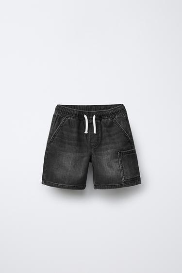 ДЖИНСОВЫЕ ШОРТЫ СВОБОДНОГО КРОЯ — ЧЕРНЫЙ от Zara — изображение 0