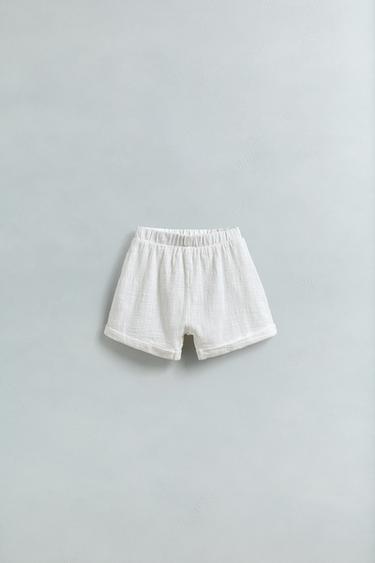PLAIN CONTRAST BERMUDA SHORTS - Oyster-white by Zara - Image 4