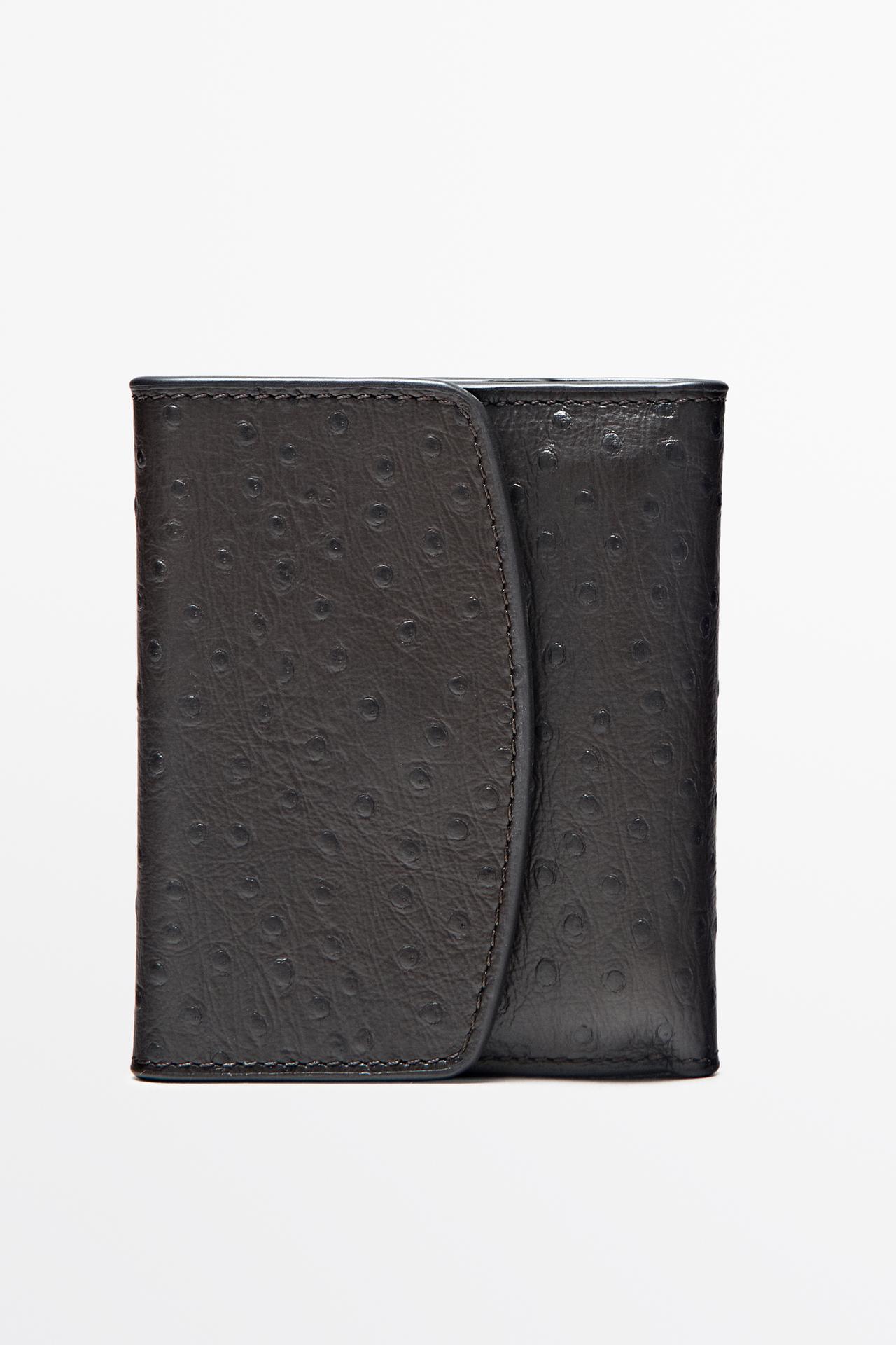 Mini textured nappa leather jewelry box — Brown