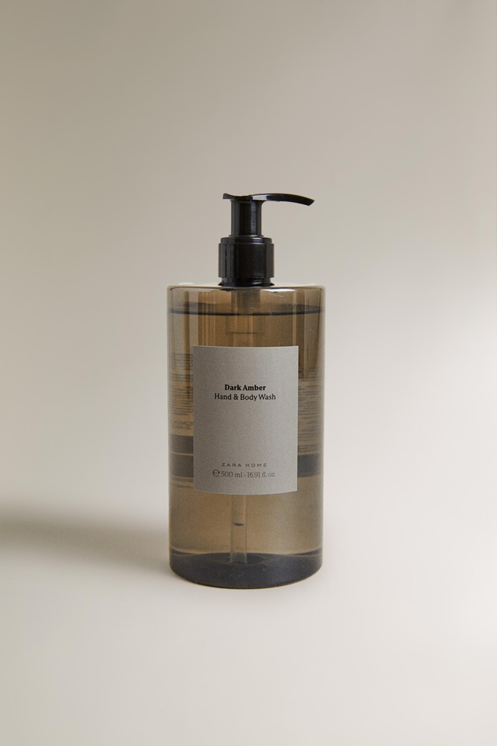 (500 ML) DARK AMBER LIQUID HAND AND BODY SOAP — Brown / Taupe