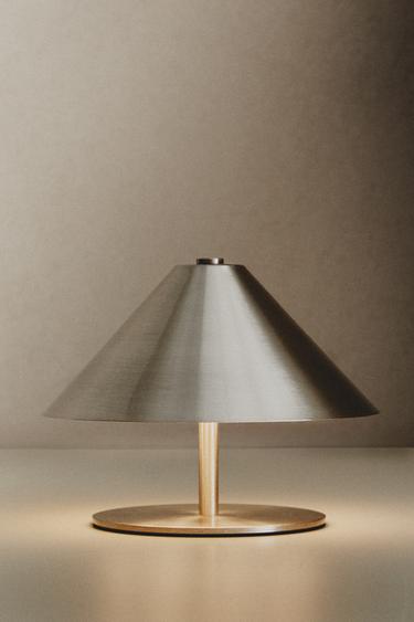 Zara CORDLESS IRON TABLE LAMP - 銀色